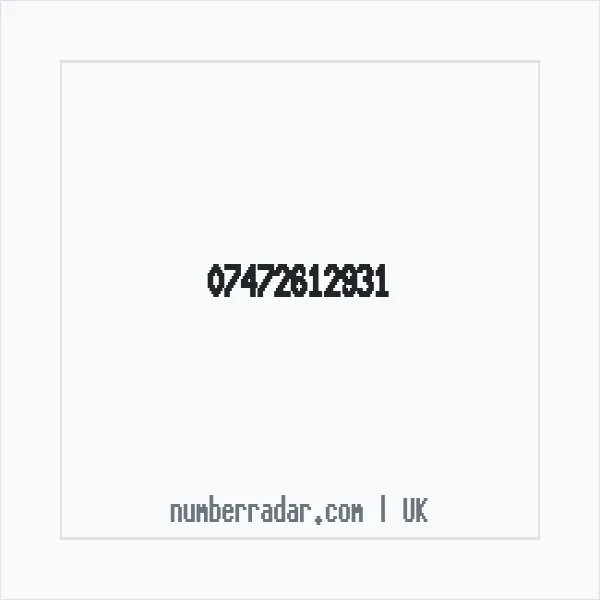Reverse number check for +44 7472 612931 — who called me?