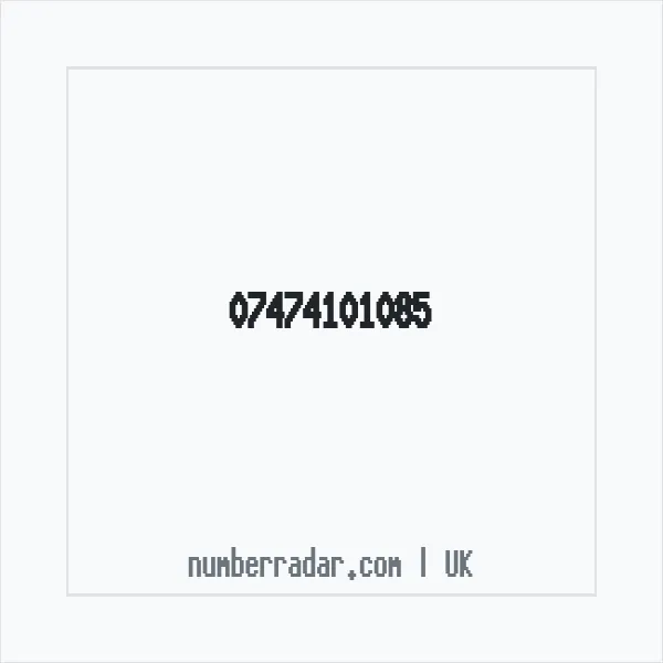 Reverse number check for +44 7474 101085 — who called me?