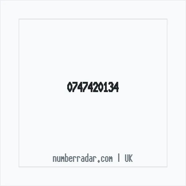 Reverse number check for +44 747420134 — who called me?
