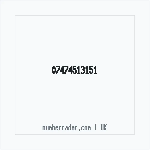 Reverse number check for +44 7474 513151 — who called me?
