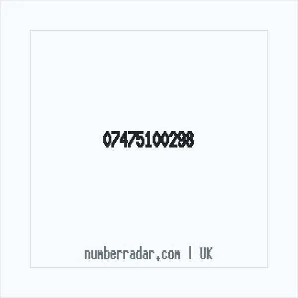 Reverse number check for +44 7475 100298 — who called me?