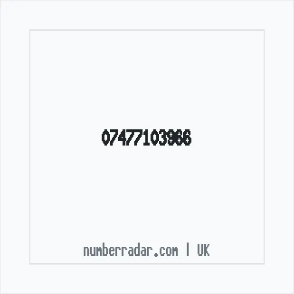 Reverse number check for +44 7477 103966 — who called me?
