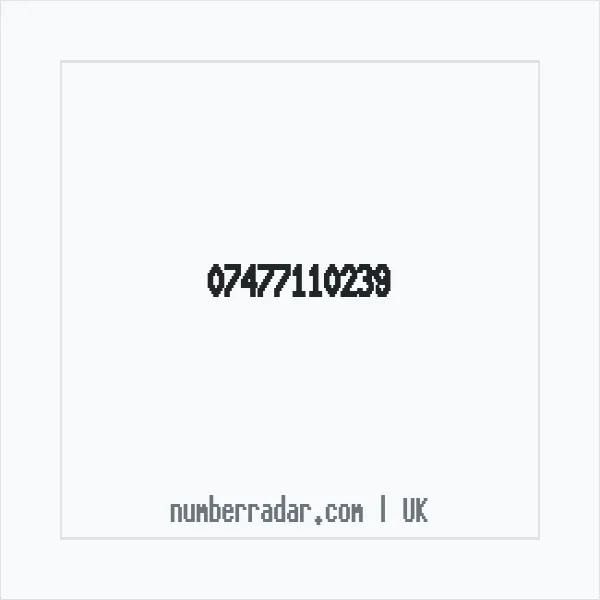 Reverse number check for +44 7477 110239 — who called me?