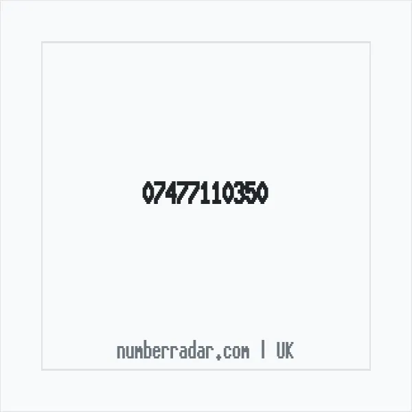 Reverse number check for +44 7477 110350 — who called me?