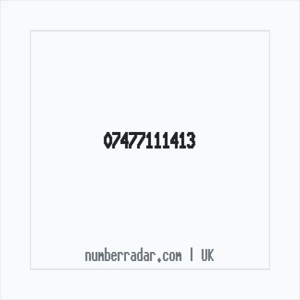 Reverse number check for +44 7477 111413 — who called me?