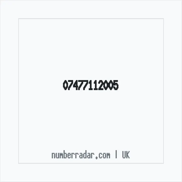 Reverse number check for +44 7477 112005 — who called me?