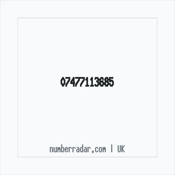Reverse number check for +44 7477 113685 — who called me?