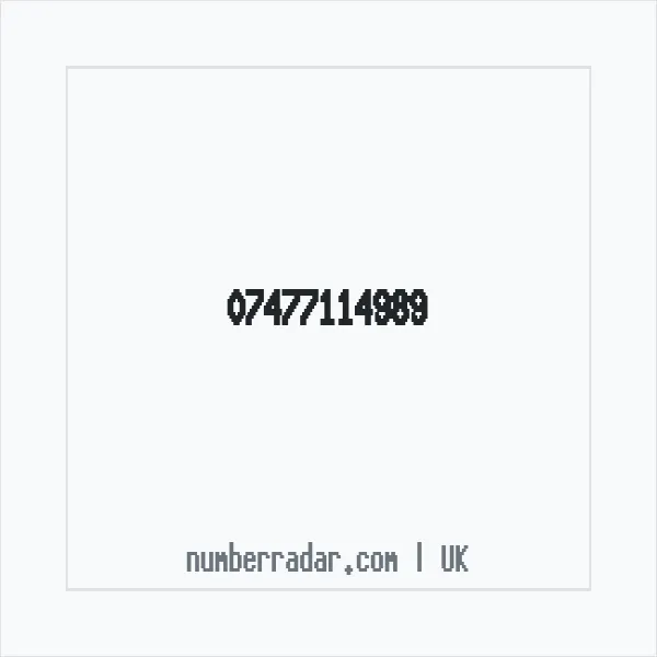Reverse number check for +44 7477 114989 — who called me?