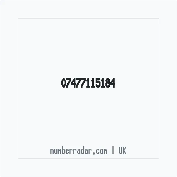 Reverse number check for +44 7477 115184 — who called me?