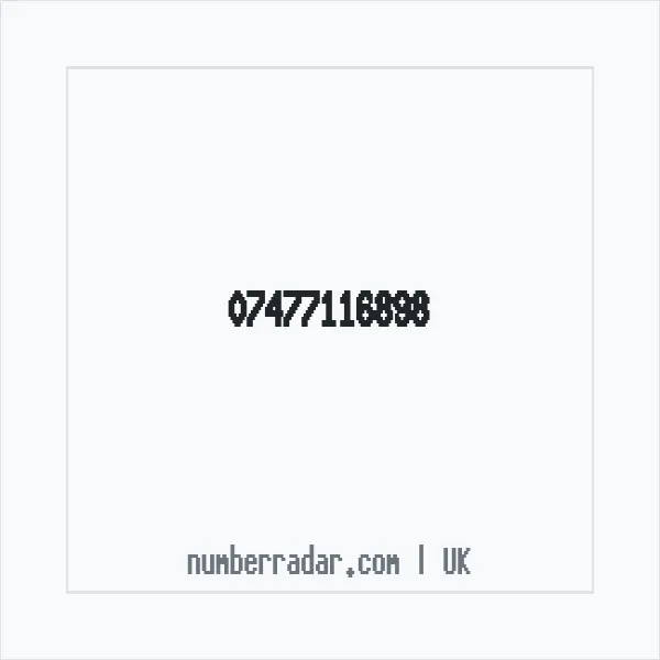 Reverse number check for +44 7477 116898 — who called me?