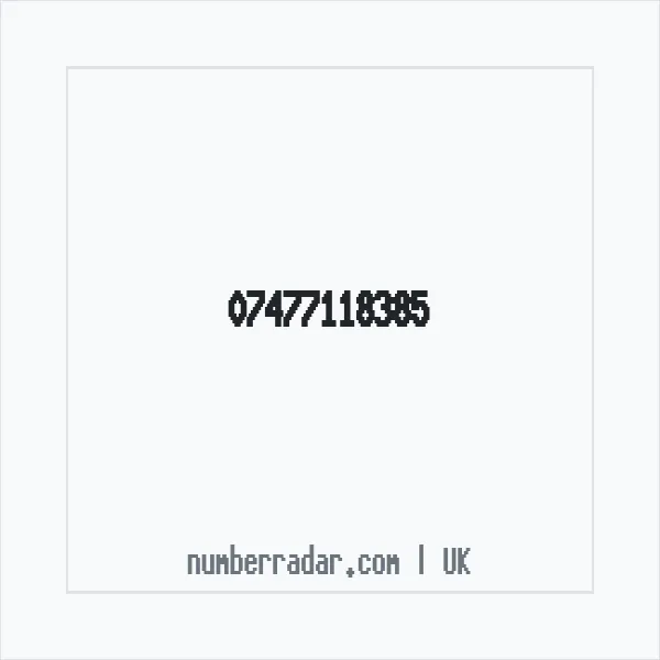 Reverse number check for +44 7477 118385 — who called me?