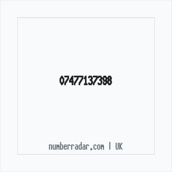 Reverse number check for +44 7477 137398 — who called me?