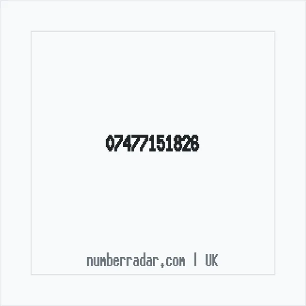Reverse number check for +44 7477 151826 — who called me?