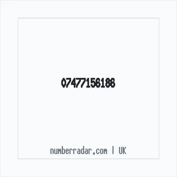 Reverse number check for +44 7477 156186 — who called me?