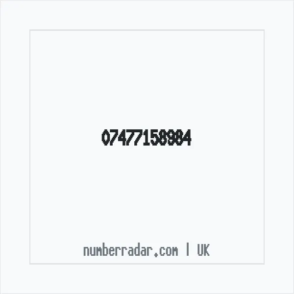Reverse number check for +44 7477 158984 — who called me?