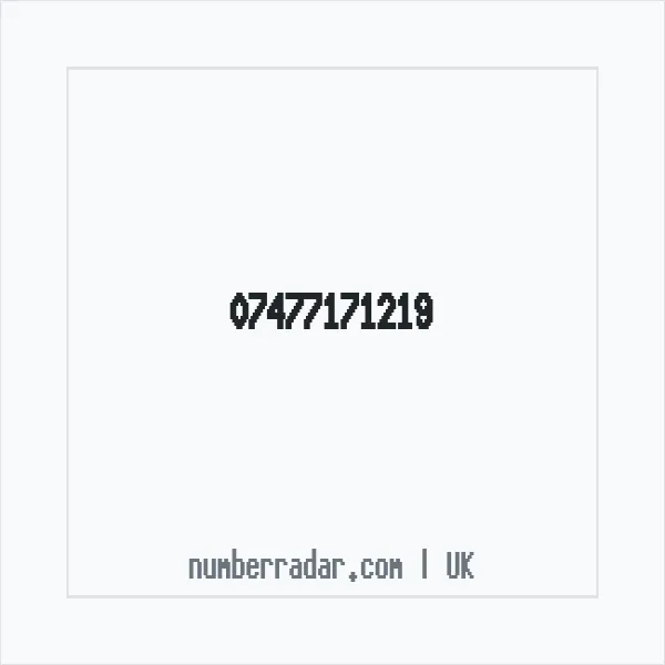 Reverse number check for +44 7477 171219 — who called me?