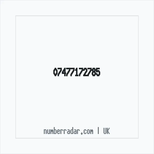Reverse number check for +44 7477 172785 — who called me?