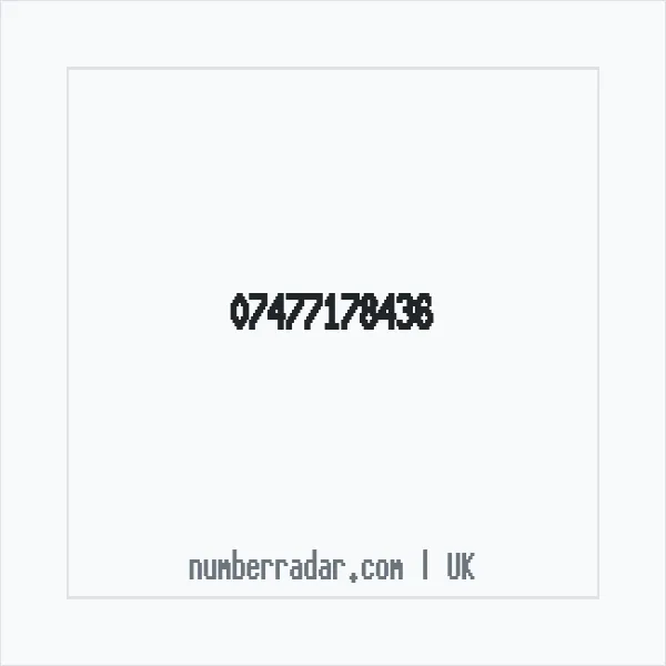 Reverse number check for +44 7477 178436 — who called me?