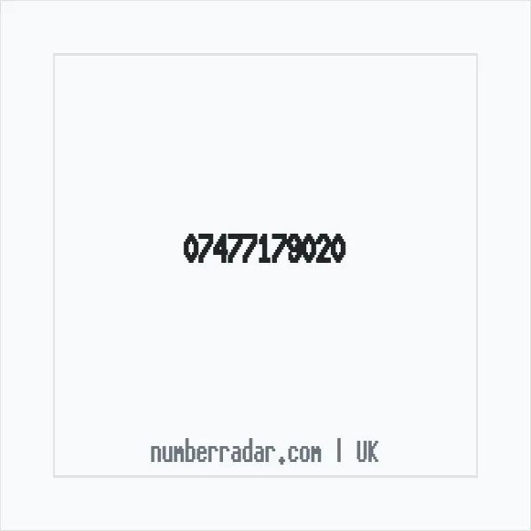 Reverse number check for +44 7477 179020 — who called me?