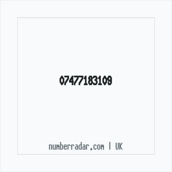 Reverse number check for +44 7477 183109 — who called me?