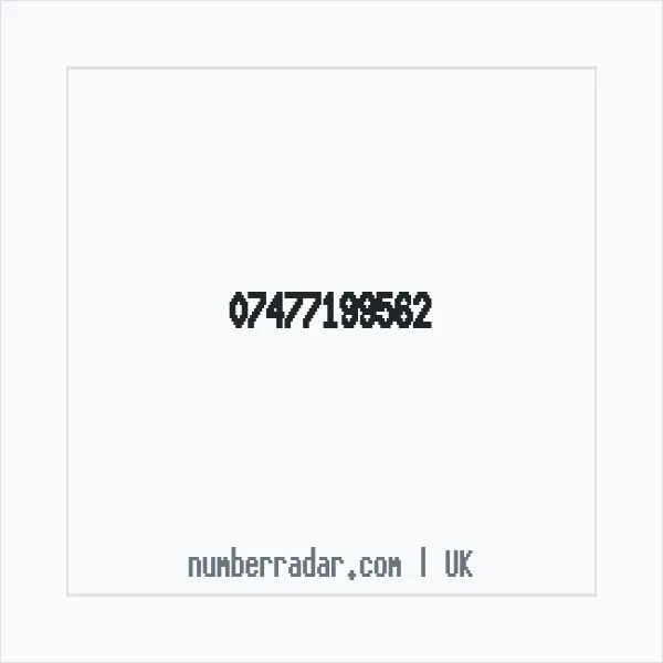 Reverse number check for +44 7477 199562 — who called me?