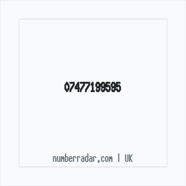 Reverse number check for +44 7477 199595 — who called me?