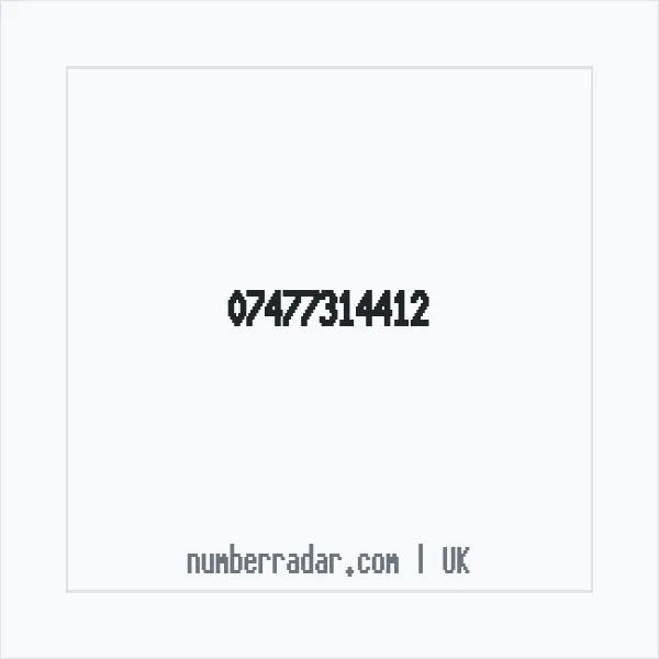 Reverse number check for +44 7477 314412 — who called me?