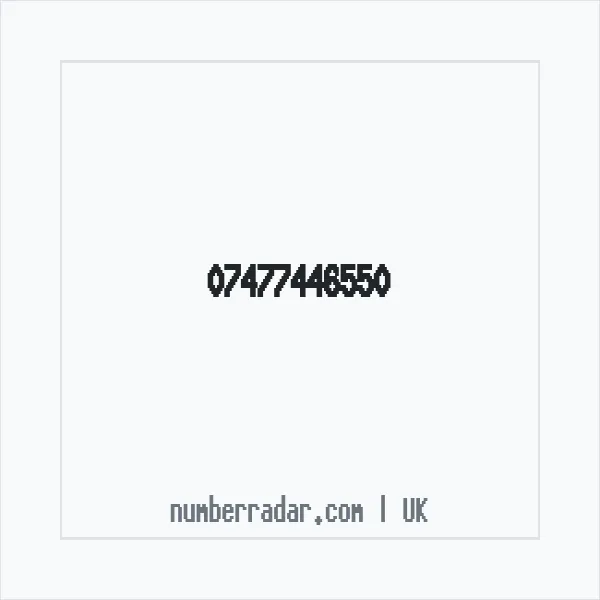 Reverse number check for +44 7477 446550 — who called me?