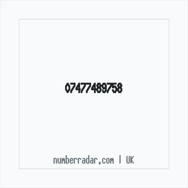 Reverse number check for +44 7477 489758 — who called me?