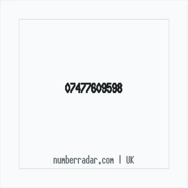 Reverse number check for +44 7477 609598 — who called me?