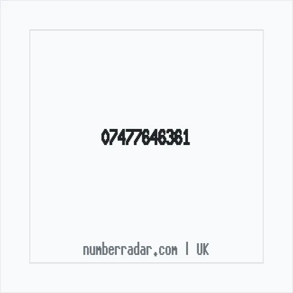 Reverse number check for +44 7477 646361 — who called me?