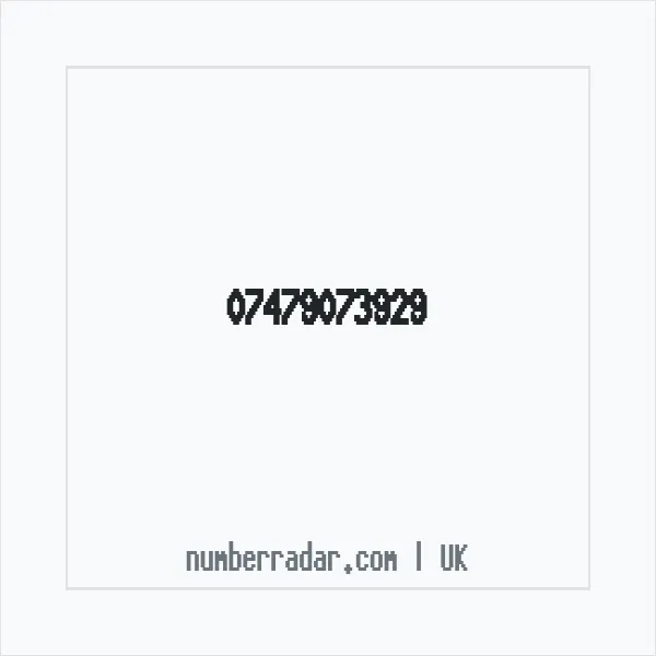 Reverse number check for +44 7479 073929 — who called me?