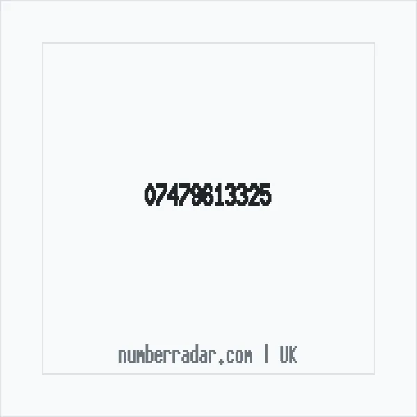 Reverse number check for +44 7479 613325 — who called me?