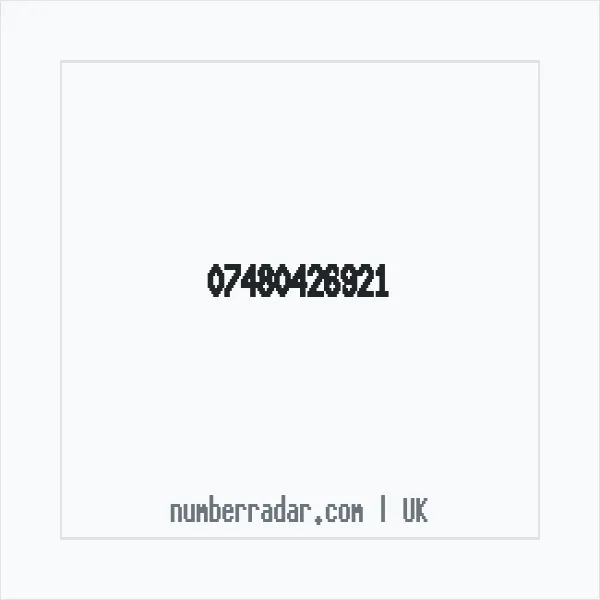 Reverse number check for +44 7480 426921 — who called me?