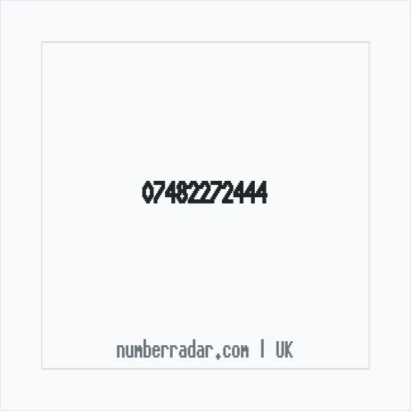 Reverse number check for +44 7482 272444 — who called me?