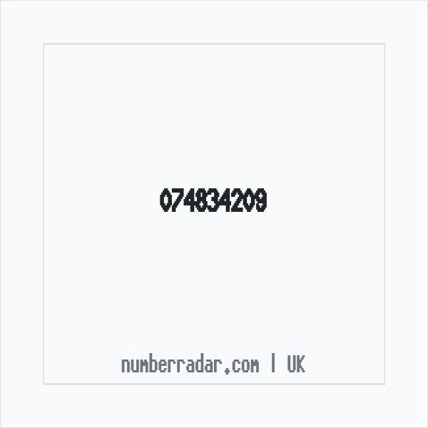Reverse number check for +44 74834209 — who called me?