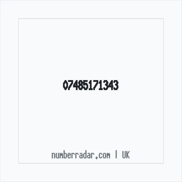Reverse number check for +44 7485 171343 — who called me?