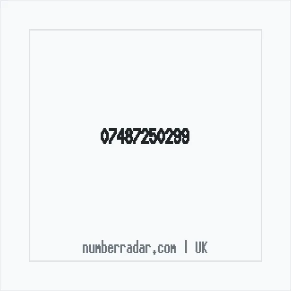 Reverse number check for +44 7487 250299 — who called me?