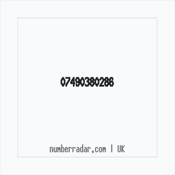 Reverse number check for +44 7490 380286 — who called me?