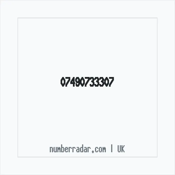 Reverse number check for +44 7490 733307 — who called me?