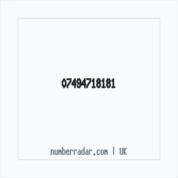 Reverse number check for +44 7494 718181 — who called me?