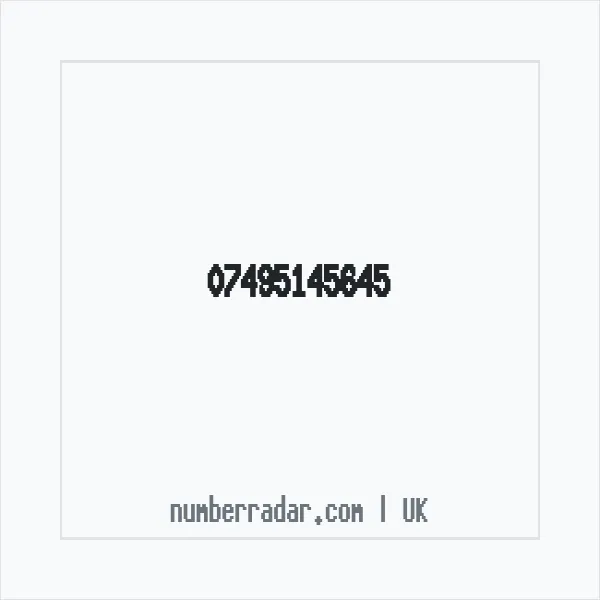 Reverse number check for +44 7495 145645 — who called me?