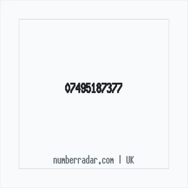 Reverse number check for +44 7495 187377 — who called me?