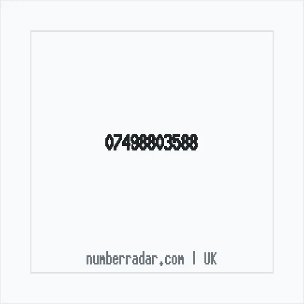 Reverse number check for +44 7498 803588 — who called me?