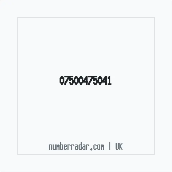 Reverse number check for +44 7500 475041 — who called me?