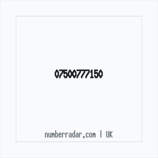Reverse number check for +44 7500 777150 — who called me?