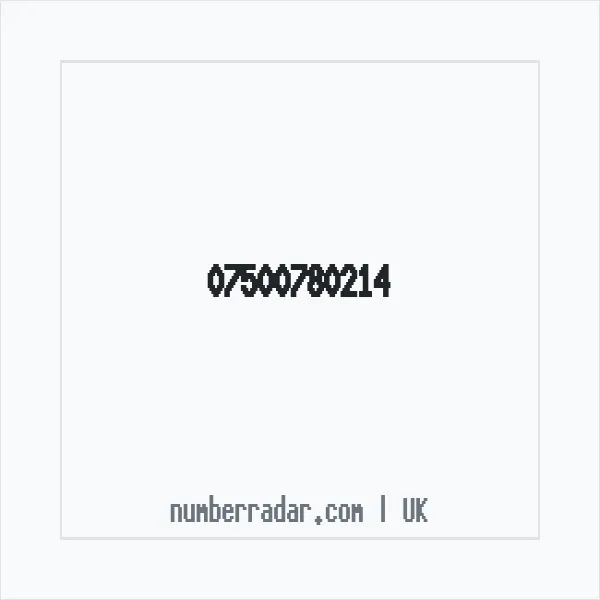 Reverse number check for +44 7500 780214 — who called me?