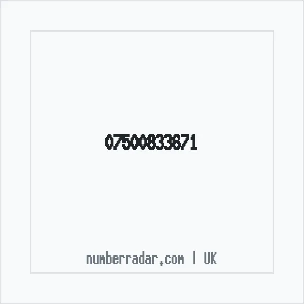 Reverse number check for +44 7500 833671 — who called me?
