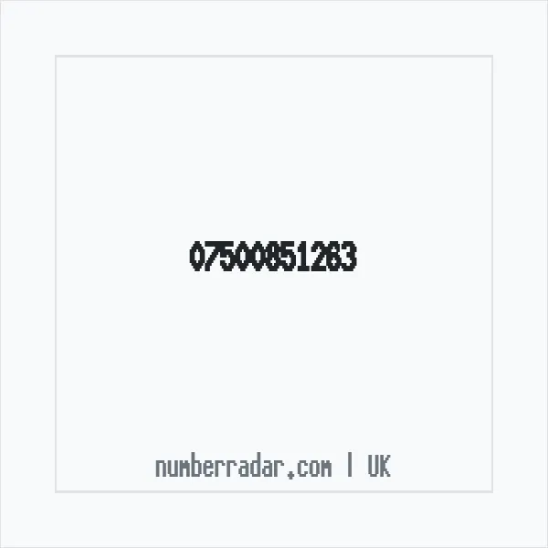 Reverse number check for +44 7500 851263 — who called me?