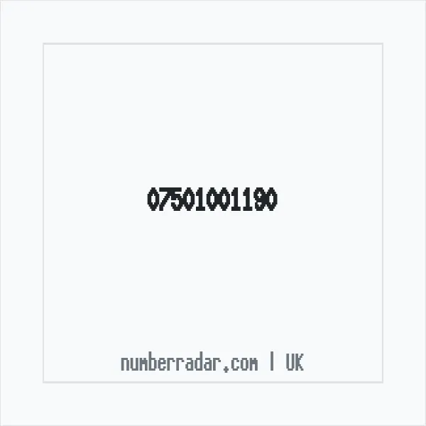 Reverse number check for +44 7501 001190 — who called me?